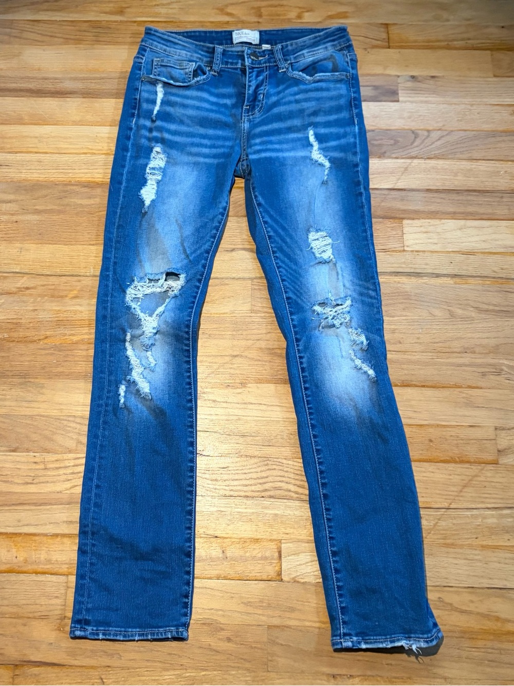 BKE Stella Straight Destruction  Jeans 28R